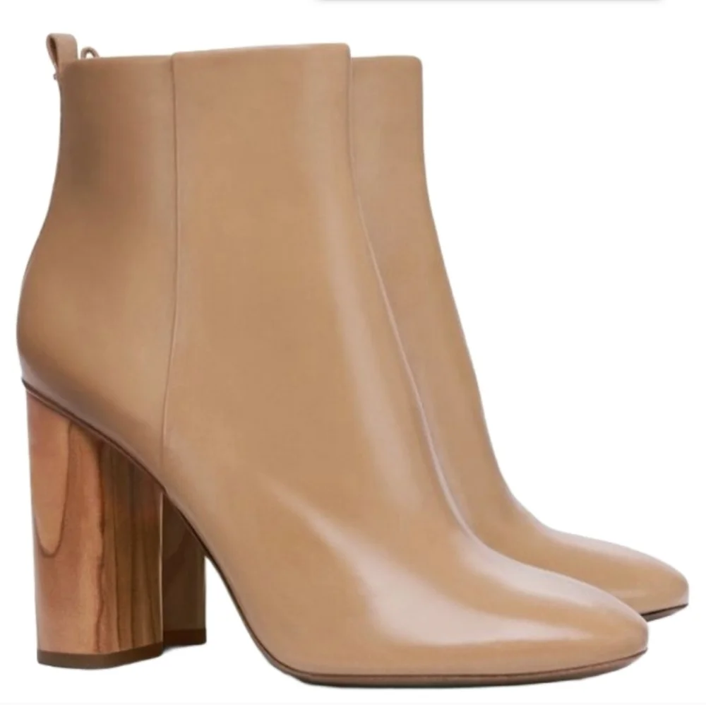 Tory‎ Burch | Raya Sand Leather Ankle Boots